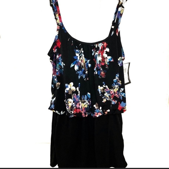 Azul by Maxine of Hollywood Swim Shorts Jumpsuit - Picture 2 of 6